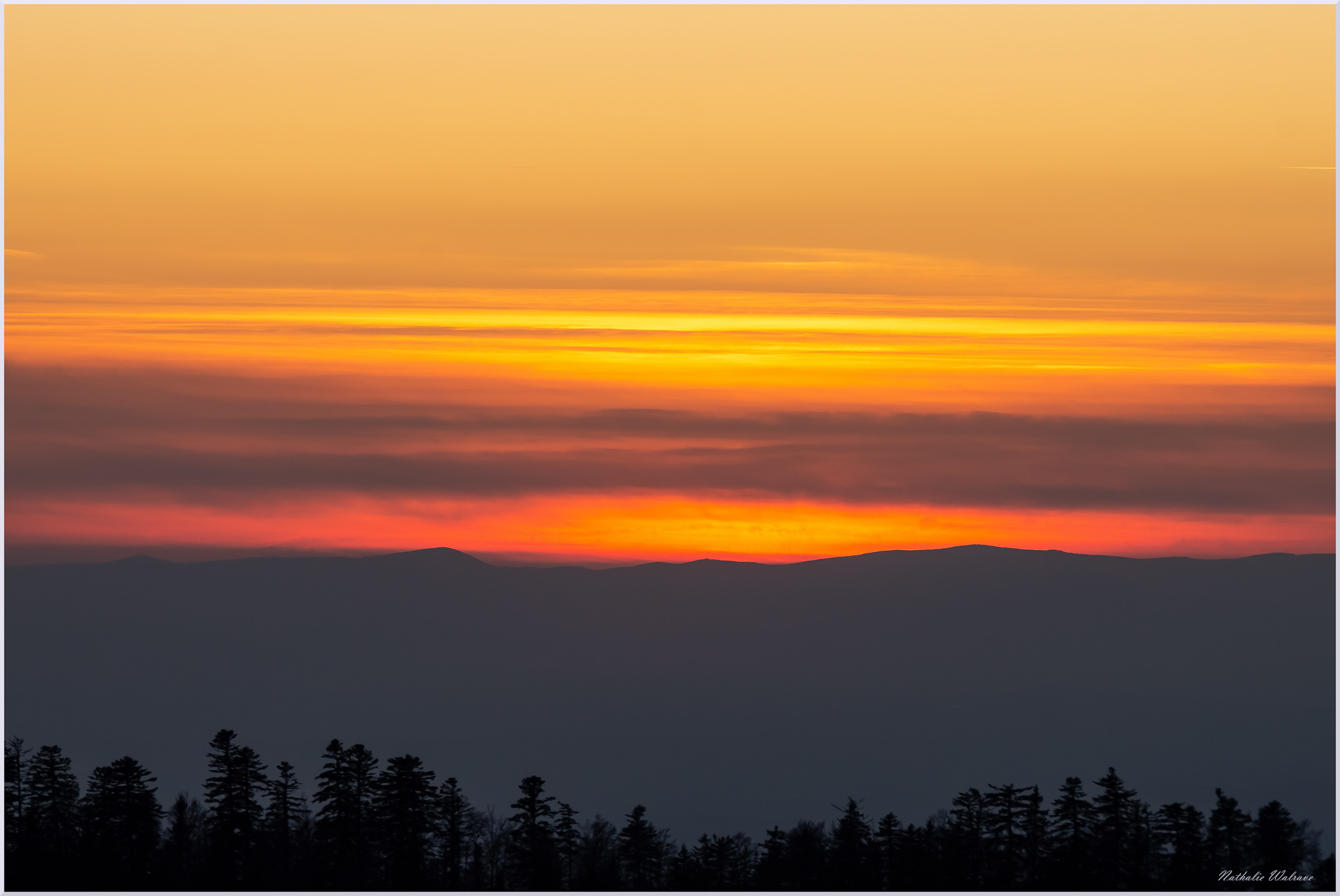 coucher de soleil dans le Vercors